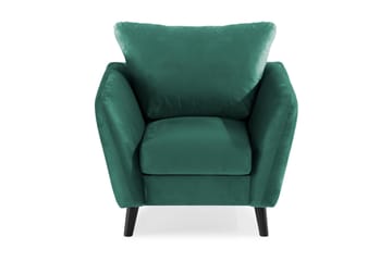 Trend Lænestol i Fløjl - Grøn - Møbler - Stole & lænestole - Lænestole