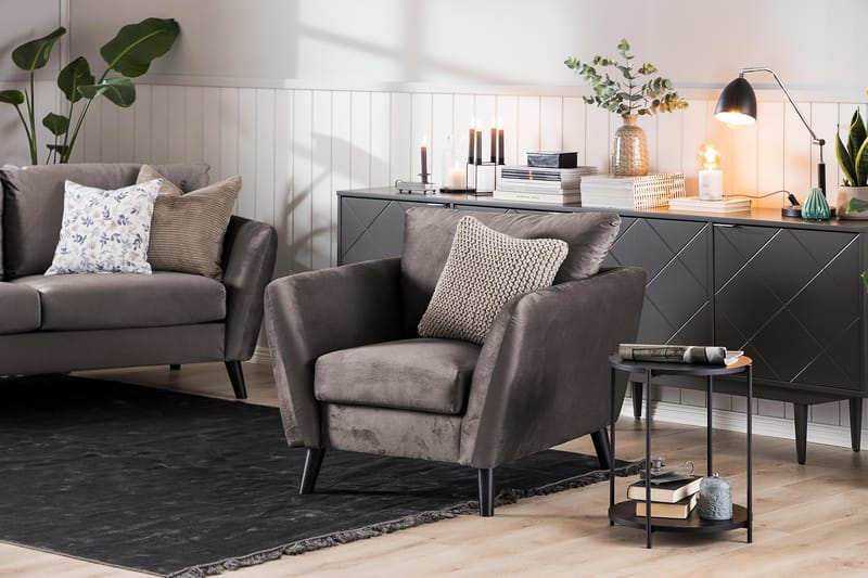 Trend Lænestol - Mørkegrå Velour - Møbler - Stole & lænestole - Lænestole
