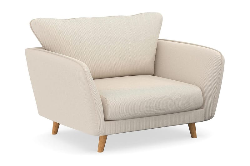 Trend Lyx Lænestol, Beige Jernbanefløjl