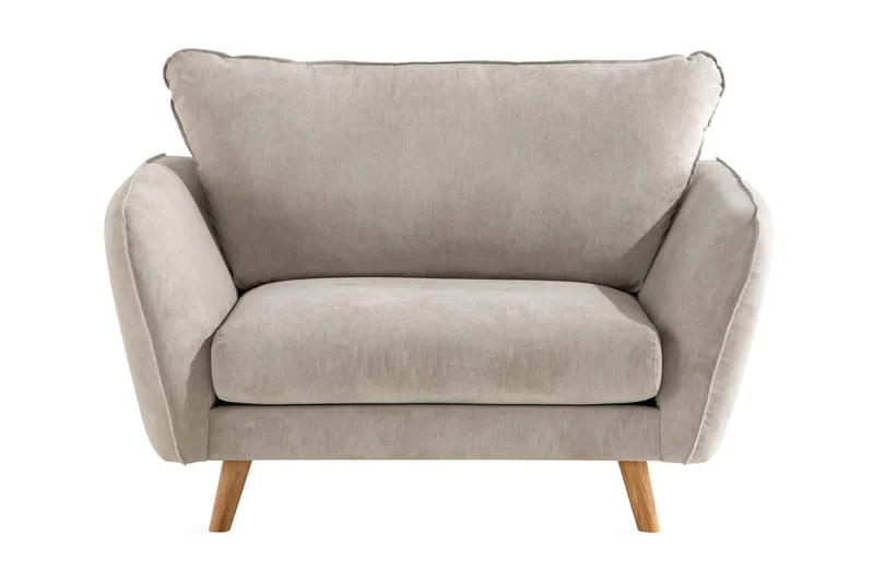 Trend Lyx Lænestol - Beige/Eg - Møbler - Stole & lænestole - Lænestole