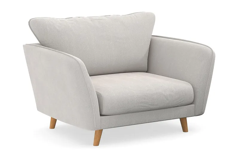 Trend Lyx Lænestol, Hvid Velour