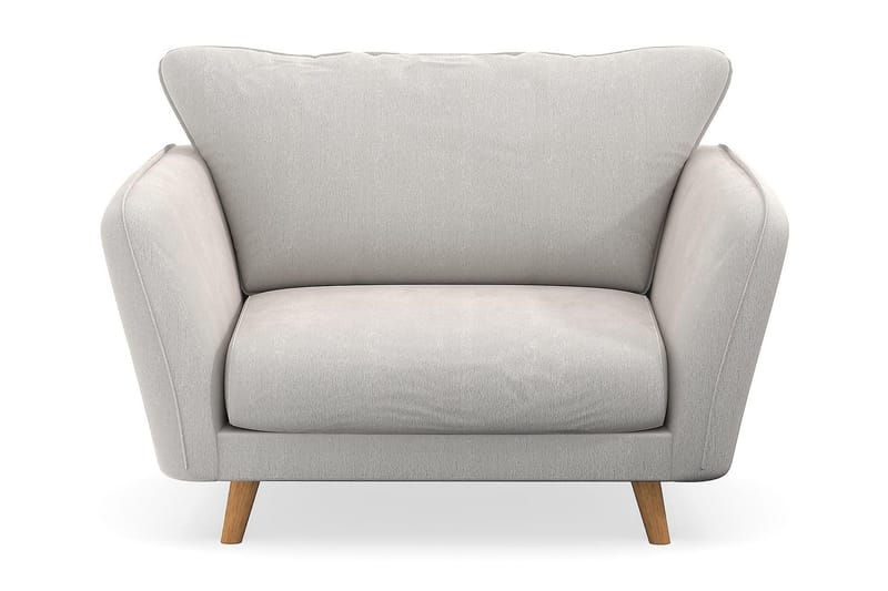 Trend Lyx Lænestol - Hvid Velour - Møbler - Stole & lænestole - Lænestole