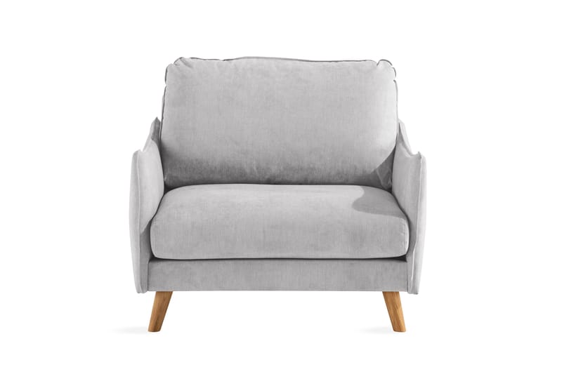 Trend Lyx Lænestol - Lysegrå/Eg - Møbler - Stole & lænestole - Lænestole