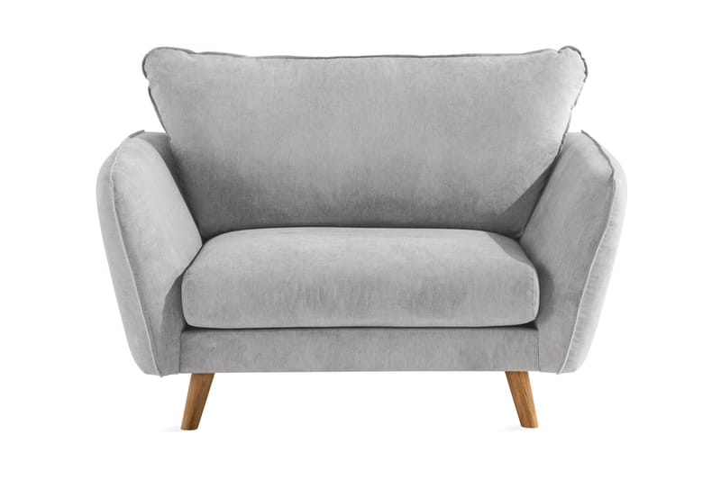 Trend Lyx Lænestol - Lysegrå/Eg - Møbler - Stole & lænestole - Lænestole