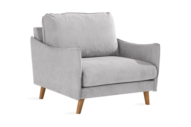 Trend Lyx Lænestol - Lysegrå/Eg - Møbler - Stole & lænestole - Lænestole