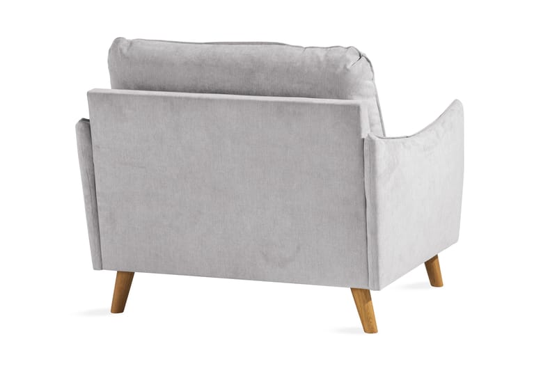 Trend Lyx Lænestol - Lysegrå/Eg - Møbler - Stole & lænestole - Lænestole