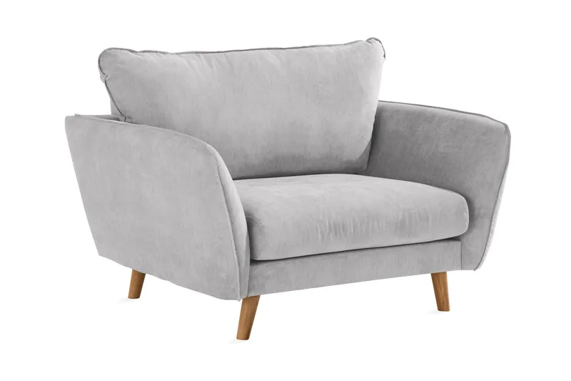 Trend Lyx Lænestol - Lysegrå/Eg - Møbler - Stole & lænestole - Lænestole