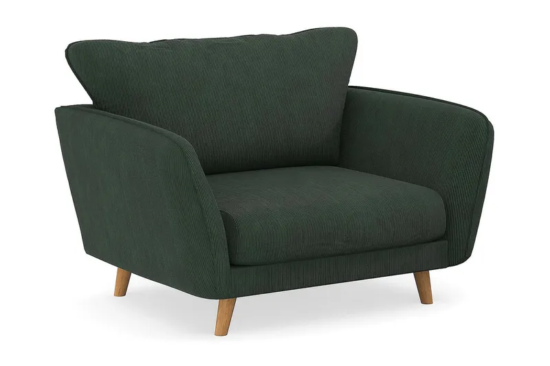 Trend Lyx Lænestol - Mørkegrøn Jernbanefløjl - Møbler - Stole & lænestole - Lænestole