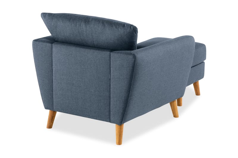 Trend Sofagruppe Lænestol med Fodskammel - Blå - Møbler - Stole & lænestole - Lænestole - Lænestol med fodskammel