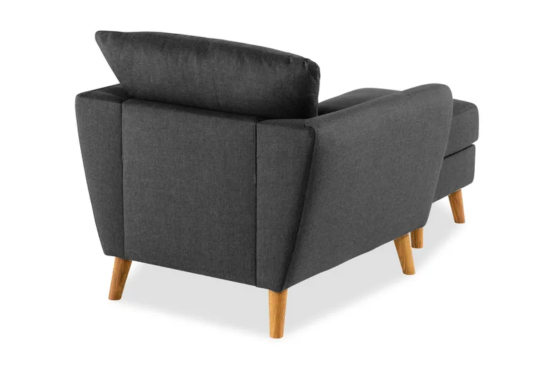 Trend Sofagruppe Lænestol med Fodskammel - Sort - Møbler - Stole & lænestole - Lænestole