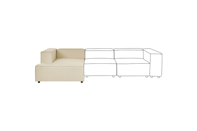 Tunda Chaiselong 119 cm Højre - Beige/Sort - Møbler - Stole & lænestole - Lænestole - Chaiselong lænestol & Divan lænesto