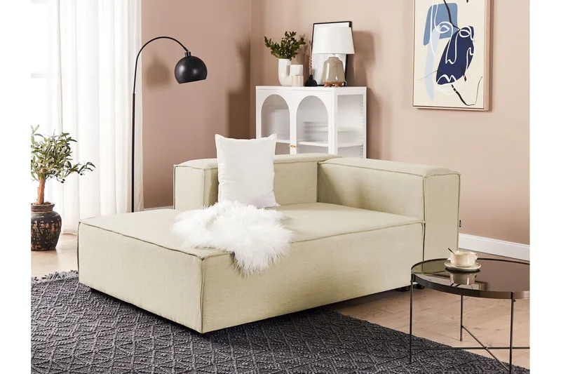 Tunda Chaiselong 119 cm Højre - Beige/Sort - Møbler - Stole & lænestole - Lænestole - Chaiselong lænestol & Divan lænesto