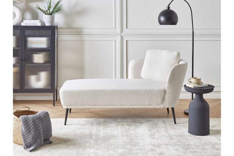 Uklund Chaiselong 148 cm Højre - Sort/Hvid - Møbler - Stole & lænestole - Lænestole - Chaiselong lænestol & Divan lænesto