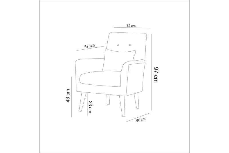 Unikt design lænestol - Grå / Beige - Lænestole