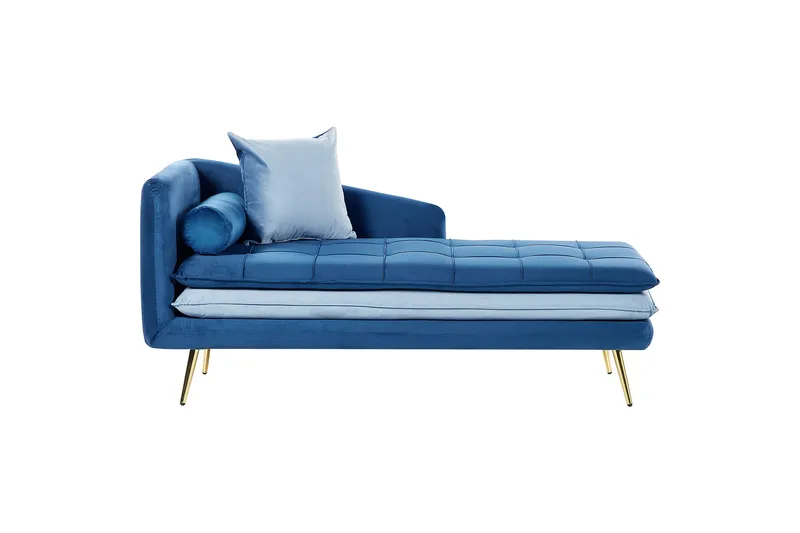 Vaklund Chaiselong 160 cm, Guld/Blå