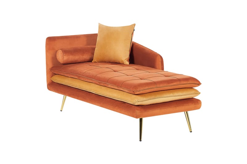 Vaklund Chaiselong 160 cm - Guld/Orange - Møbler - Stole & lænestole - Lænestole - Chaiselong lænestol & Divan lænesto
