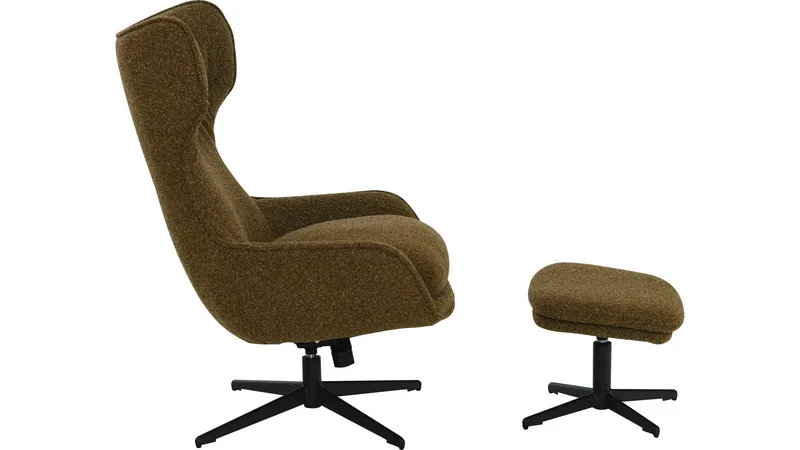 Varric lænestol med skammel - Brun - Møbler - Stole & lænestole - Lænestole - Recliner lænestol