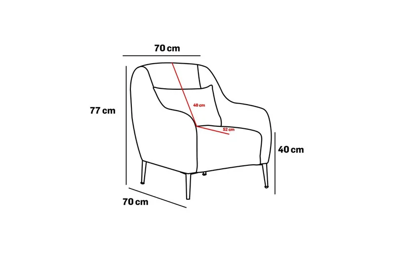 Wenus Lænestol - Antracit - Møbler - Stole & lænestole - Lænestole