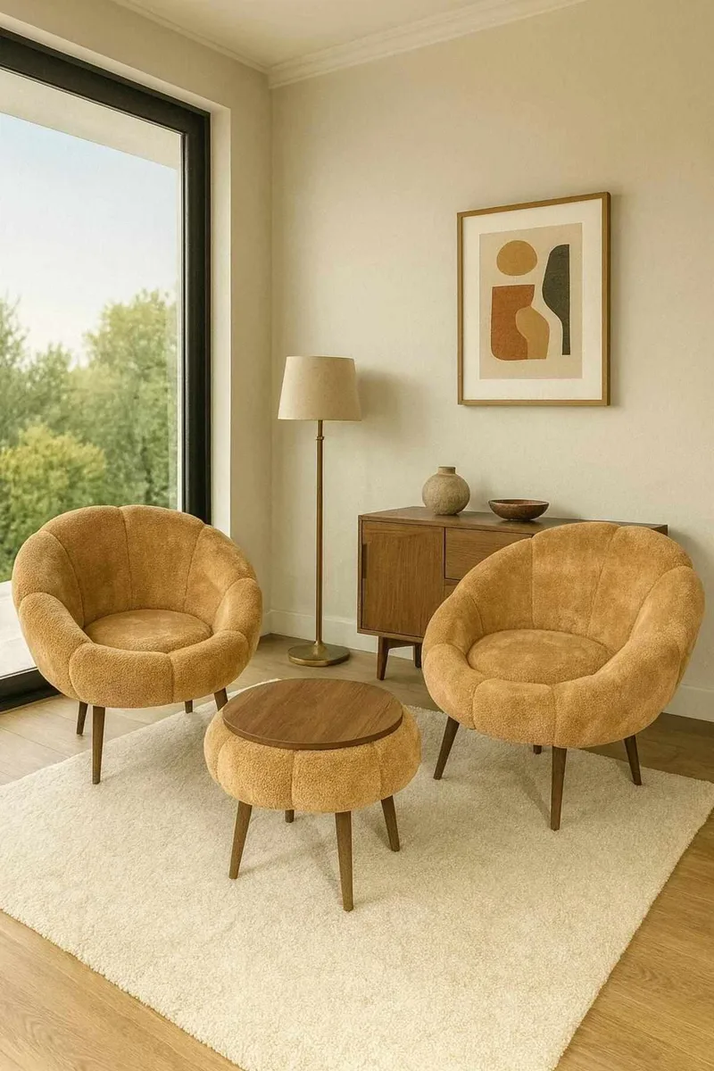 Wing Chair & Coffee Table Set (3 Pieces) Atelier Del Sofa, undefined