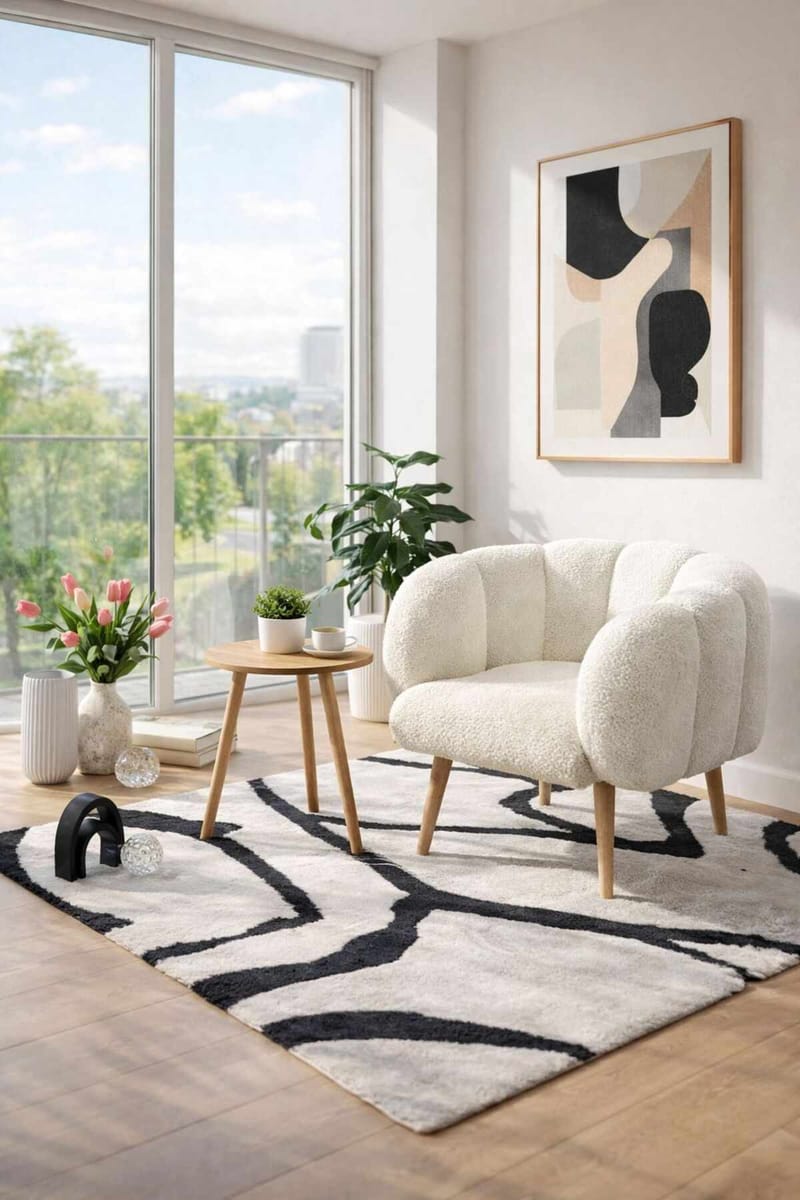 Wing Chair & Side Table Set (2 Pieces) Atelier Del Sofa - Møbler - Stole & lænestole - Lænestole