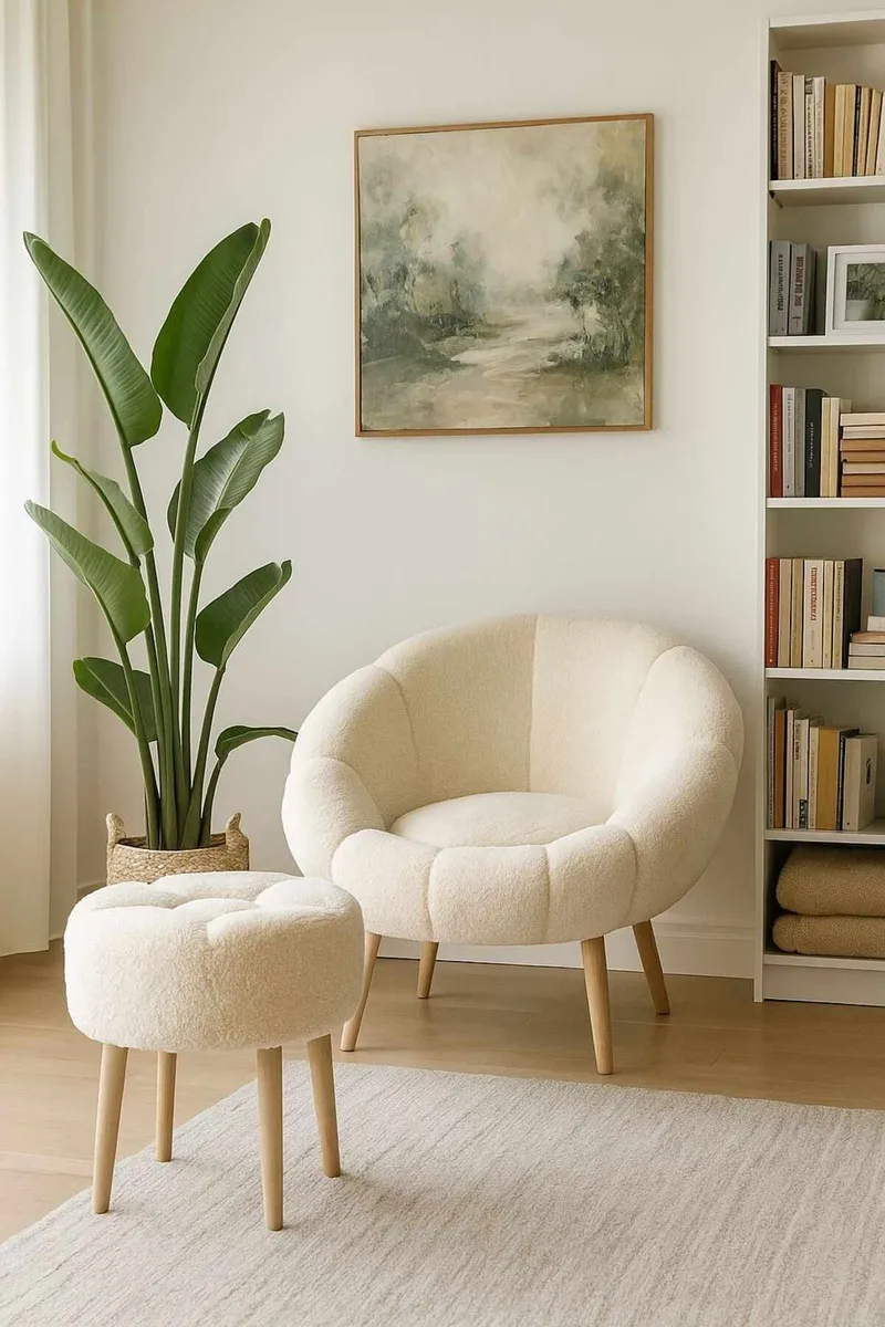Wing Chair & Pouffe Set (2 Pieces) Atelier Del Sofa, undefined