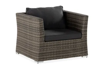 Wisconsin Premium Loungelænestol Polyrattan/Grå - Havemøbler - Loungemøbler - Loungestol udendørs