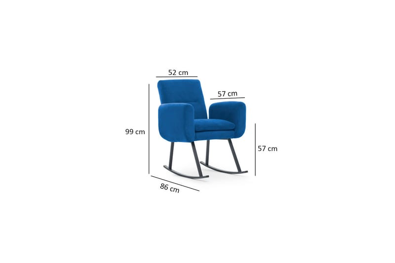 Wyndham Gyngelænestol - Blå - Møbler - Stole & lænestole - Lænestole