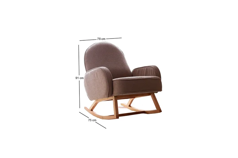 Yoko Lænestol - Brun - Møbler - Stole & lænestole - Gyngestol