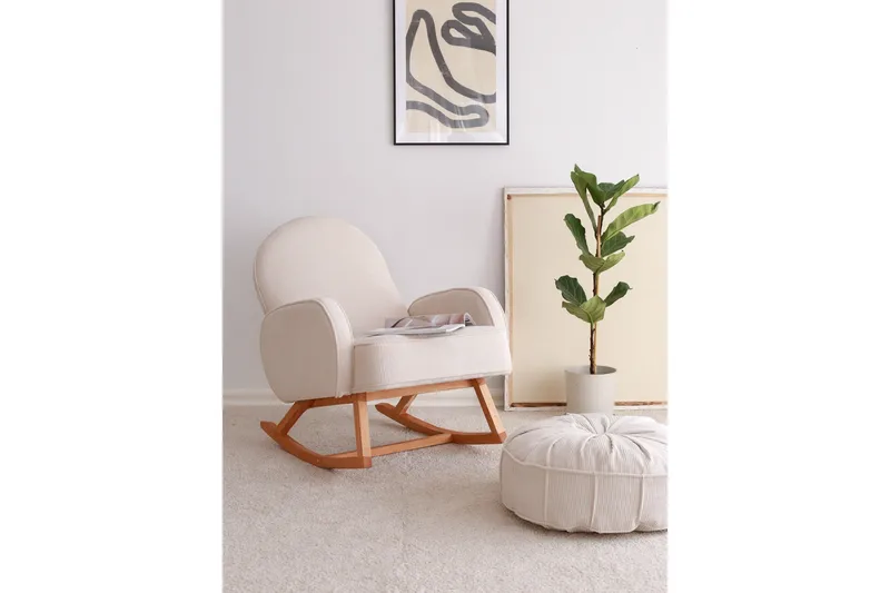 Yoko Lænestol - Hvid - Møbler - Stole & lænestole - Gyngestol