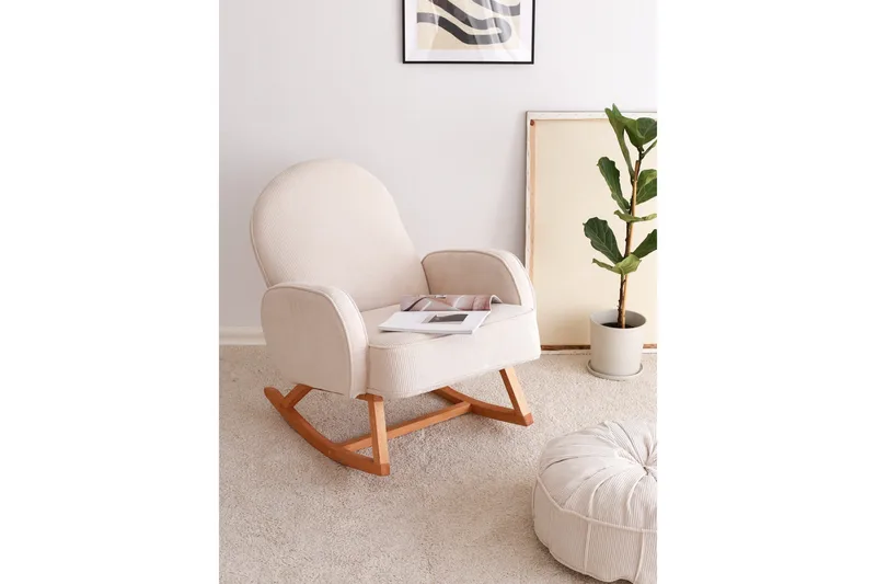 Yoko Lænestol - Hvid - Møbler - Stole & lænestole - Gyngestol