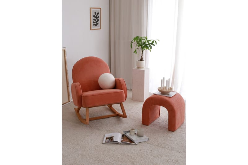 Yoko Lænestol - Koral - Møbler - Stole & lænestole - Gyngestol