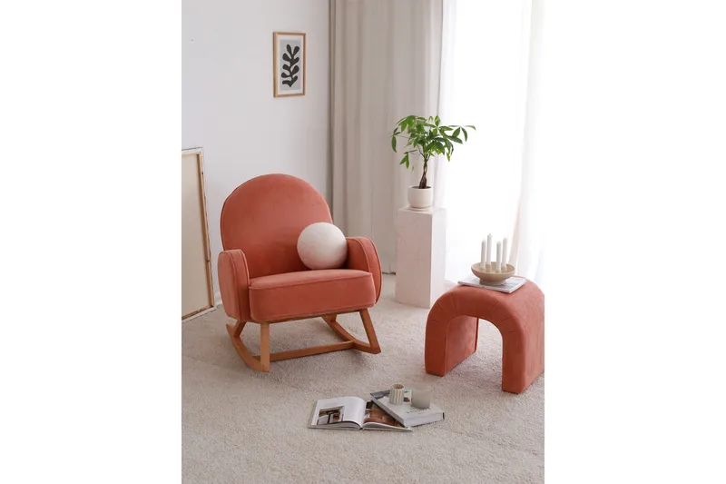 Yoko Lænestol - Koral - Møbler - Stole & lænestole - Gyngestol