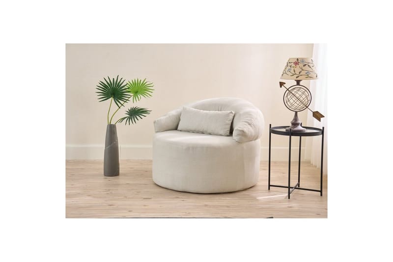 Zevon Lænestol - Creme - Møbler - Stole & lænestole - Lænestole - Lænestol uden armlæn