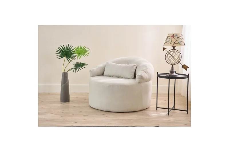 Zevon Lænestol - Creme - Møbler - Stole & lænestole - Lænestole - Lænestol uden armlæn