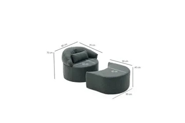 Zevon Sovelænestol - Antracit - Møbler - Sofaer - Sovesofaer - Fremadvendt sovesofa