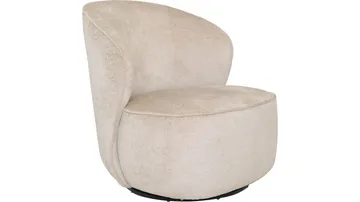 Zorevi lænestol med drejefunktion i stof - Beige - Møbler - Stole & lænestole - Lænestole