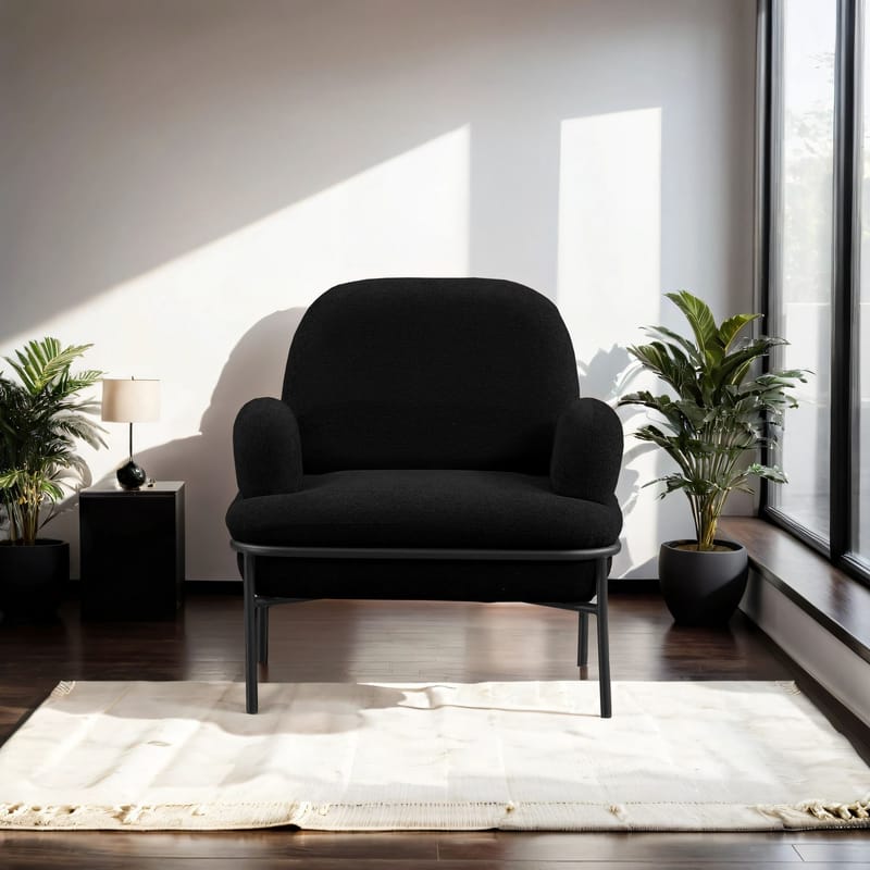 Zyricus lænestol Teddy - Sort - Møbler - Stole & lænestole - Lænestole - Øreklapstol