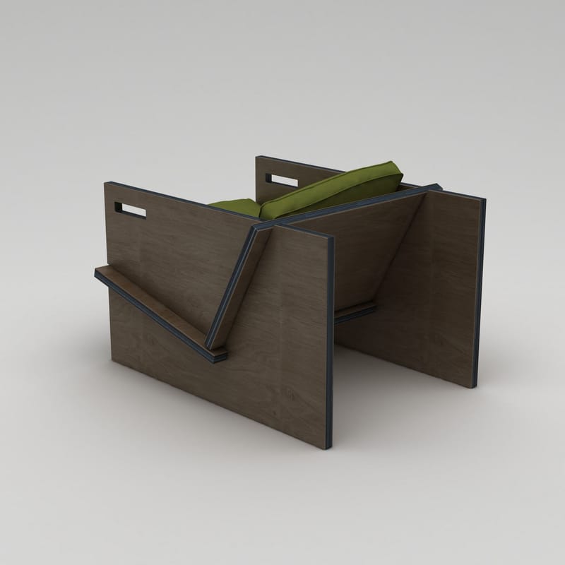 Latira Øreklapstol - Sort og grøn - Møbler - Stole & lænestole - Lænestole