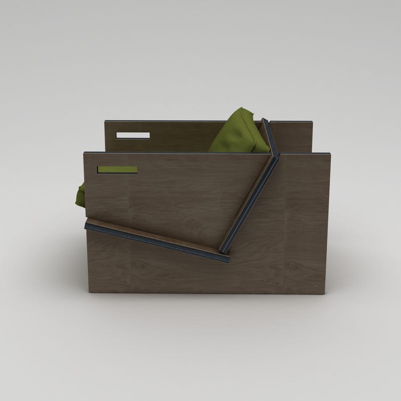 Latira Øreklapstol - Sort og grøn - Møbler - Stole & lænestole - Lænestole