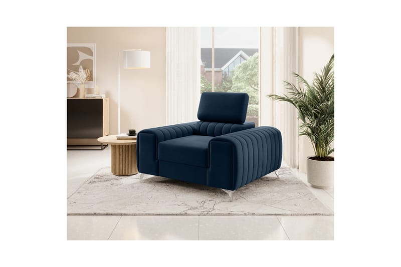 Laurece Lænestol - Blå - Møbler - Stole & lænestole - Lænestole