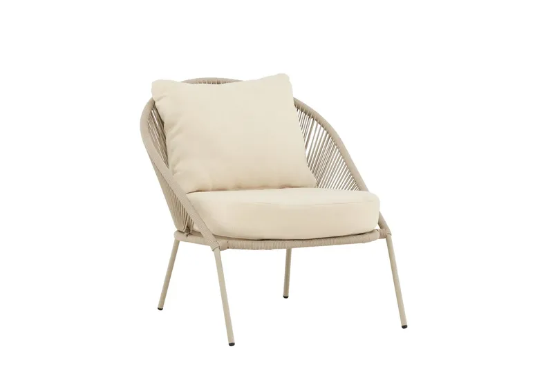Lindos lænestol udendørs - Beige - Havemøbler - Loungemøbler - Loungestol udendørs