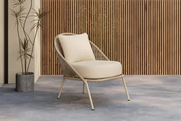 Lindos lænestol udendørs - Beige - Havemøbler - Loungemøbler - Loungestol udendørs