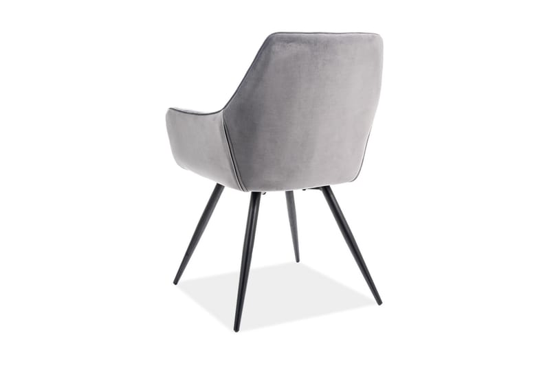 Linsea Armstol 2 stk - Velour/Grå - Spisebordsstole & køkkenstole - Armstole
