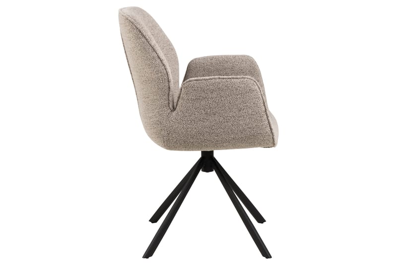 Lipie Spisebordsstol i Bouclé med Metalben - Beige - Møbler - Stole & lænestole - Spisebordsstole & køkkenstole