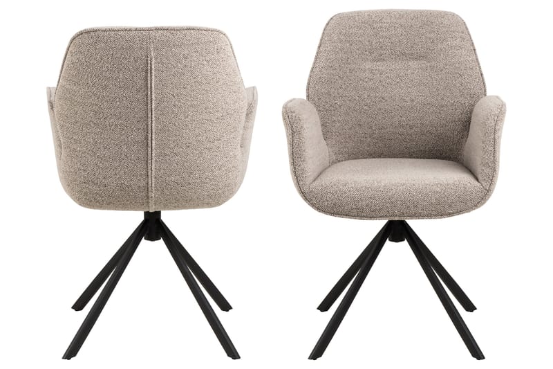 Lipie Spisebordsstol i Bouclé med Metalben - Beige - Møbler - Stole & lænestole - Spisebordsstole & køkkenstole