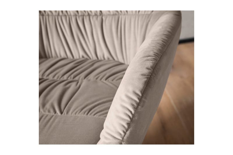 Lounge & Cocktailstol Wohnling hyggeligt fløjl polstret, med armlæn, moderne stil Beige - Beige - Møbler - Stole & lænestole - Lænestole
