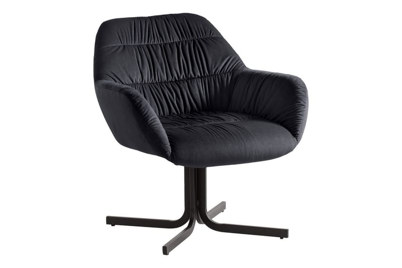 Lounge & Cocktailstol Wohnling hyggeligt fløjl polstret, med armlæn, moderne stil Sort - Sort - Møbler - Stole & lænestole - Lænestole