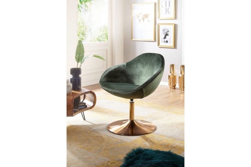 Lounge & Cocktailstol Wohnling Siran Fløjlsbetrukket Industriel - Møbler - Stole & lænestole - Lænestole