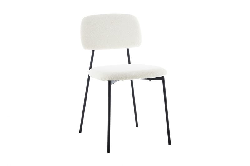 Lowe Spisebordsstol Boucle, Sort/Hvid