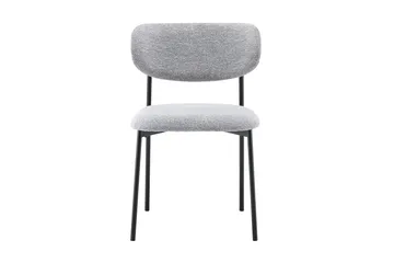 Lucy spisebordsstol - Grå Bouclé/Metalben Sort - Møbler - Stole & lænestole - Spisebordsstole & køkkenstole